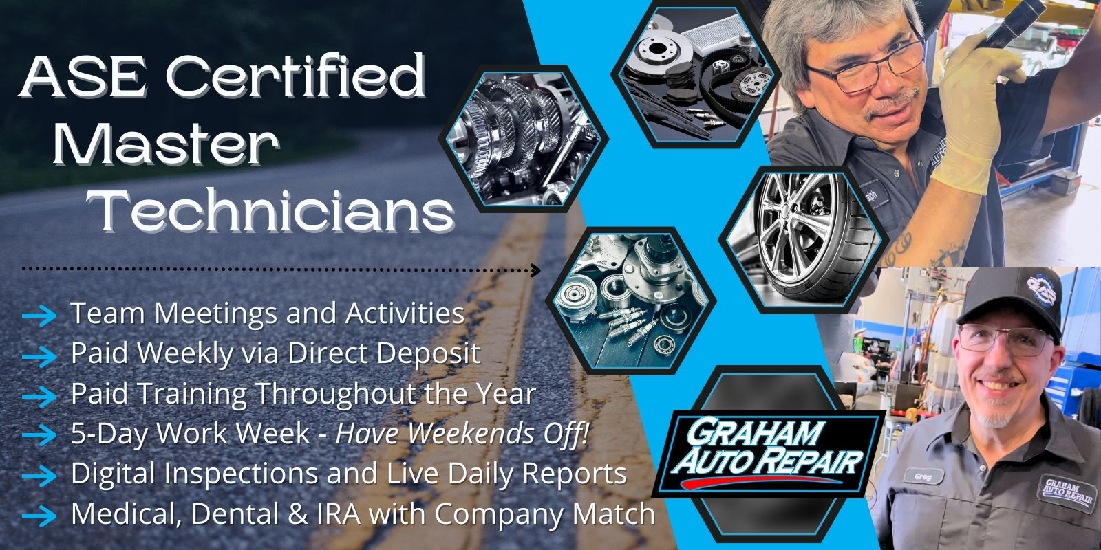 ASE Certified Master Technician Job at Graham Auto Repair